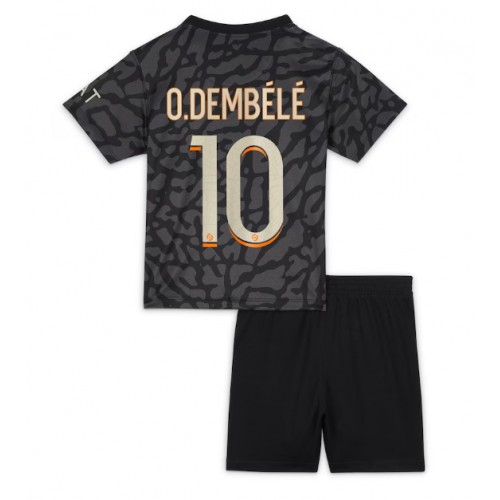 Dětský Fotbalový dres Paris Saint-Germain Ousmane Dembele #10 2023-24 Třetí Krátký Rukáv (+ trenýrky)